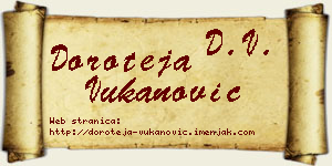 Doroteja Vukanović vizit kartica